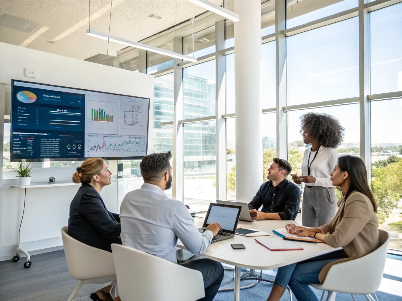 A photograph of a panel discussion at a cybersecurity conference, featuring experts discussing data protection strategies and enterprise IT security.